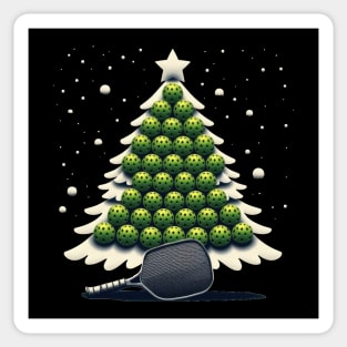 Pickleball Christmas Tree Xmas Sticker